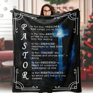 Soft & Unique Pastor Appreciation Throw Blanket - Perfect Gift For Men, Machine Washable, All-Season Comfort