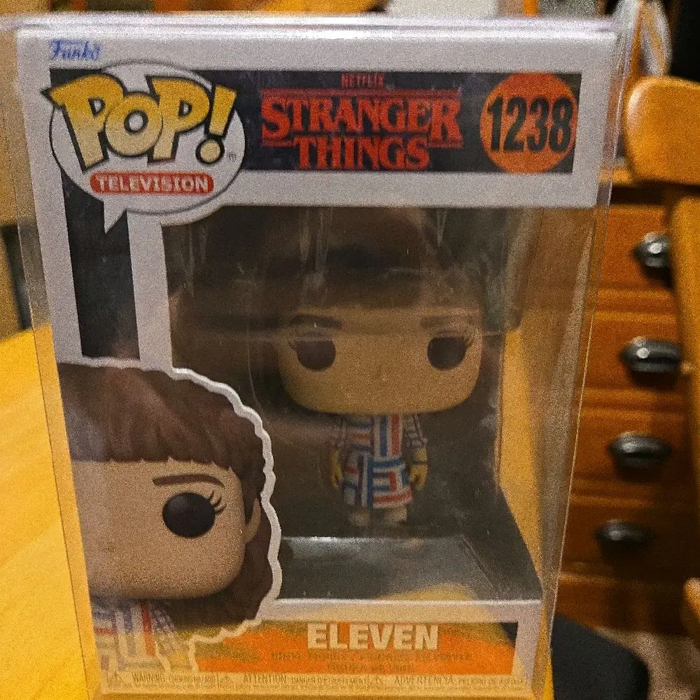 Funko Stranger Things Season 4 Eleven Pop! Vinyl Figure 1238 Collectible 3 3/4-Inch Tall Window Display Box Packaging