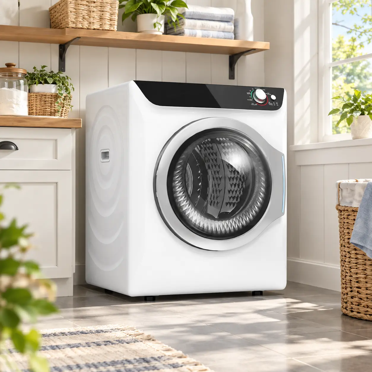 Auertech 2.6 Cu. Ft. Portable Clothes Dryer, 1400W Compact Electric Dryer with Stainless Steel Tub, Control Knob for Apartment, Dorm & RV mini seca dora