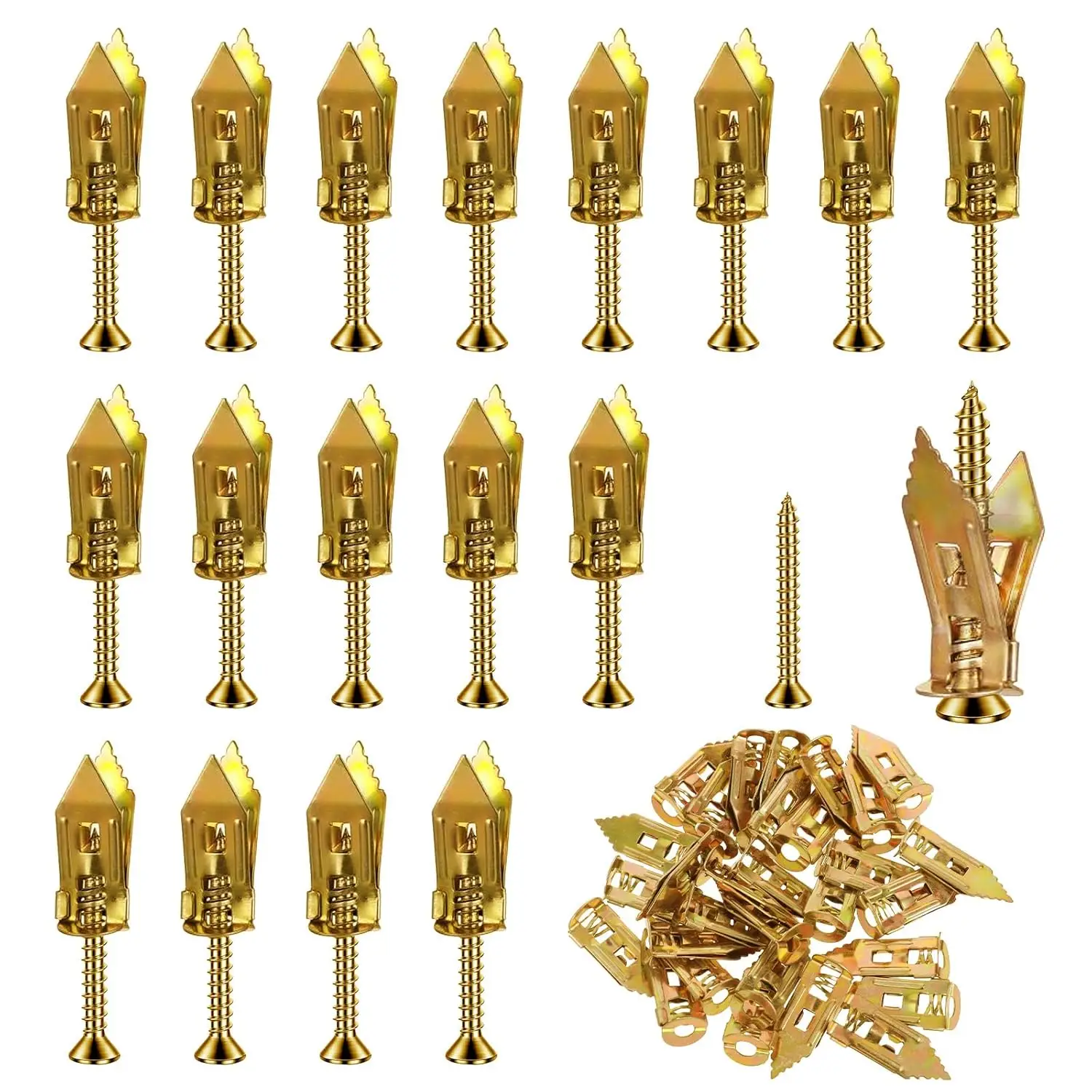 【TikTokShopfalldealsforyou】SEESE 40 Pcs Drywall Self Drilling Anchors Screws Drywall Upgraded Self Drilling Drywall Anchors with Screws,Easy to use,Ha