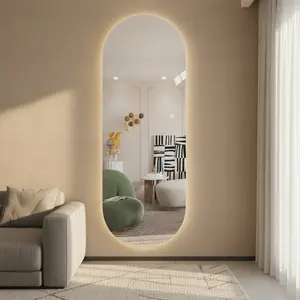 Trending Products 2025 decoration Body LED Smart Anti-explosion Full Length Mirror Living Room Furniture Custom