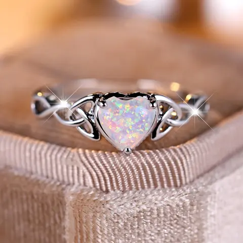 Women's Elegant Heart Design Engagement Ring, Exquisite Trendy Ring, Trendy All-match Promise Ring, Minimalist Vintage Jewelry As Birthday Gift for Women & Girls, Heart Shaped Ring, Beautiful Rings, Fashion Promise Ring