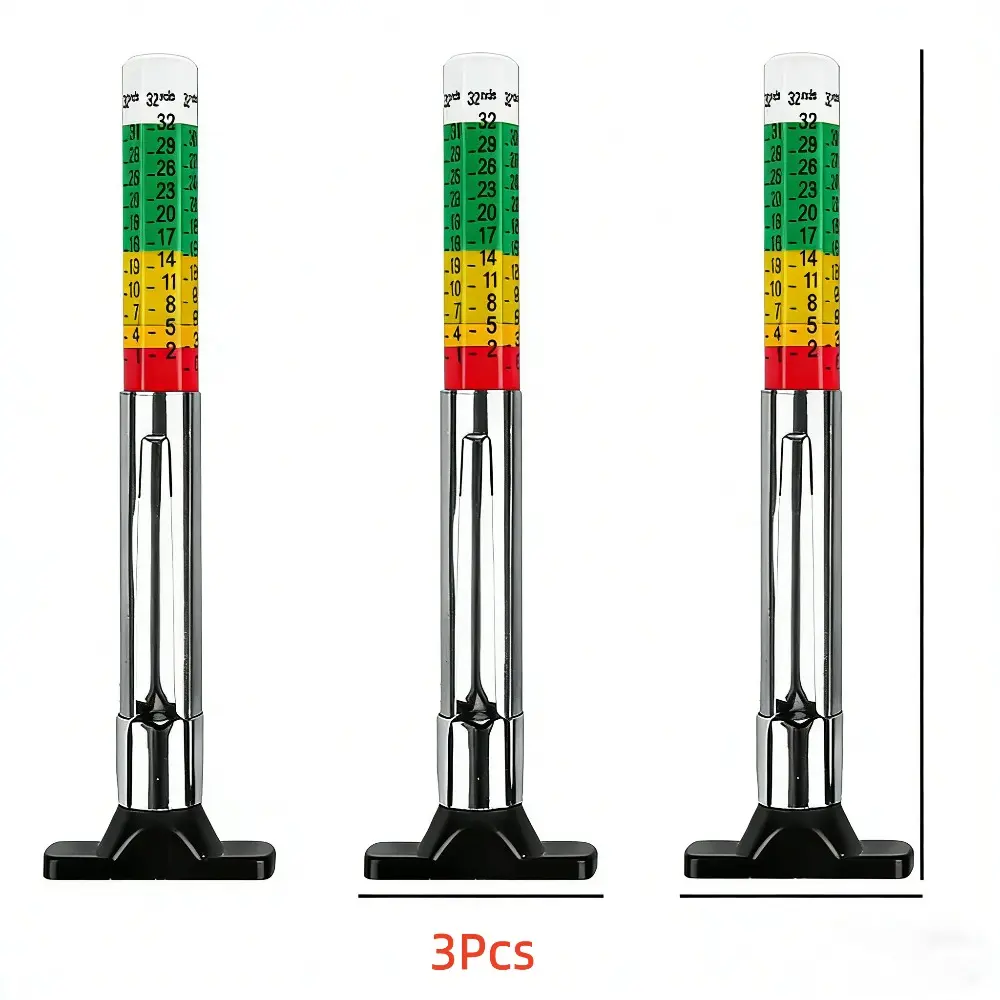 3Pcs Car Tyre Measuring Pen 25mm Universal Tire Tread Pattern Depth Measuring Tool AutomotiveTire Depth Gauge