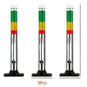 3Pcs Car Tyre Measuring Pen 25mm Universal Tire Tread Pattern Depth Measuring Tool AutomotiveTire Depth Gauge