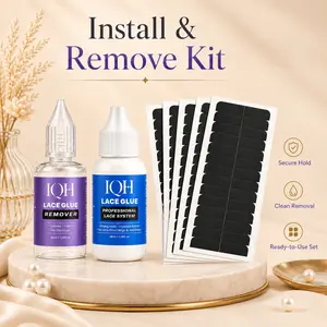 🔥DIY Wig Install Made Effortless – Complete Kit with Lace Glue + Remover💧 Bonus Adhesive Tabs Included! Easy Daily Wig Care, Precision Tip Application, Smooth & Flawless Finish, Perfect for Home or Salon, Strong & Invisible Hold