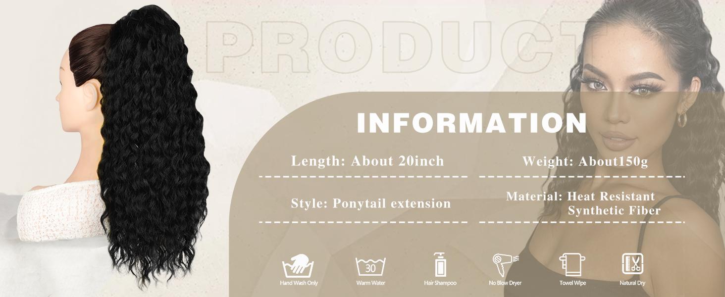 AISI HAIR Drawstring Ponytail Extension for Black Women Synthetic Clip in Ponytail Extension Long Curly Wavy Hairpieces for Daily Use Wavy AISI HAIR Drawstring Ponytail Extension for Black Women Synthetic Clip in Ponytail Extension Long Curly Wavy Hairpieces for Daily Use Wavy