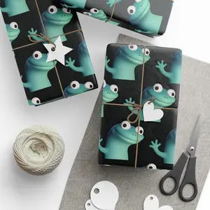 [SALE 50%] Gift wrap, Lizard Pressing Button Meme, Elio Meme Funny Gift Wrap, Gift Wrapping Sheets, Birthday Wrapping Paper, Holiday