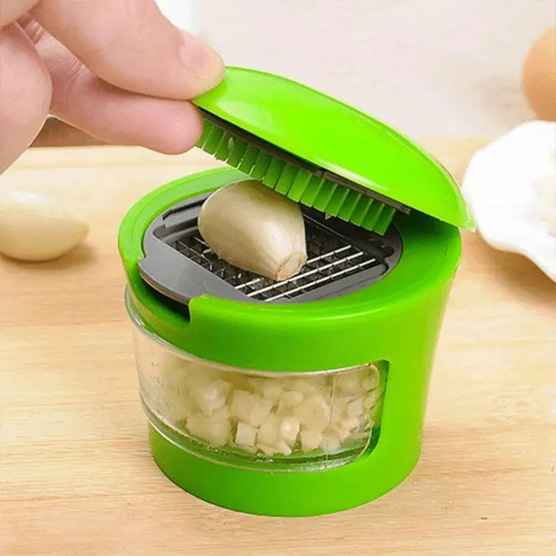 1pc Multifunctional Stainless Steel Garlic Press - Easy Manual Garlic Mincer, Slicer, Dicer, and Grater for Kitchen Tools, Kitchen Gadget, Kitchen Utensils, Cooking Tool, Kitchenware