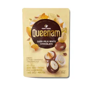 [Queenam] Dark - Milk - White Chocolate Coated Almond - Cashew Nut - Macadamia 75g