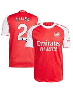 Unisex Soccer/Football Arsenal Team Rice #2 Champions Language/Premier League 2025/26 Home/Away Replica Jersey