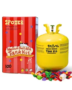 Spozer 13/ 22L Helium Tank Pump Kit, Free 50/ 100 Balloons Party Supplies Anniversary