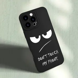 "Don't Touch My Phone" Personalized Text Clear TPU Phone Case - Anti-Yellowing, Shockproof, Compatible with IPHONE 17/16/15/14/13/12/11/XS/XR/X/7/8/Plus/Pro/Max/Mini