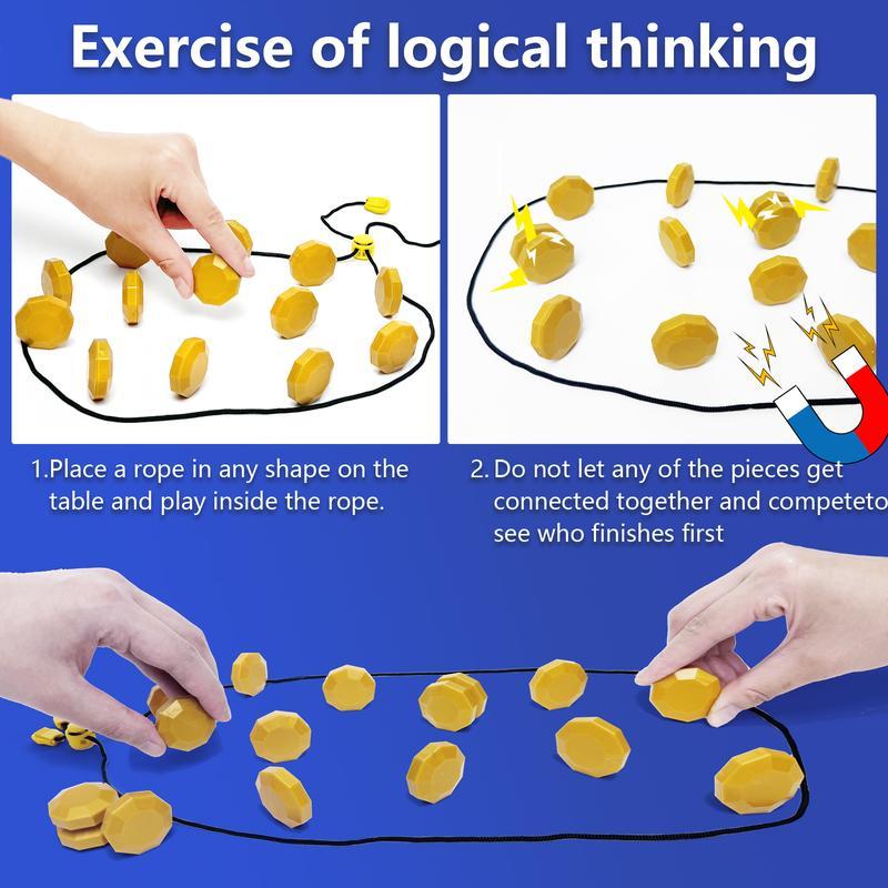 MAGNETIC Hexagon Tactical Game - Indoor Strategic Magnet Challenge for Engaging Recreational Activity