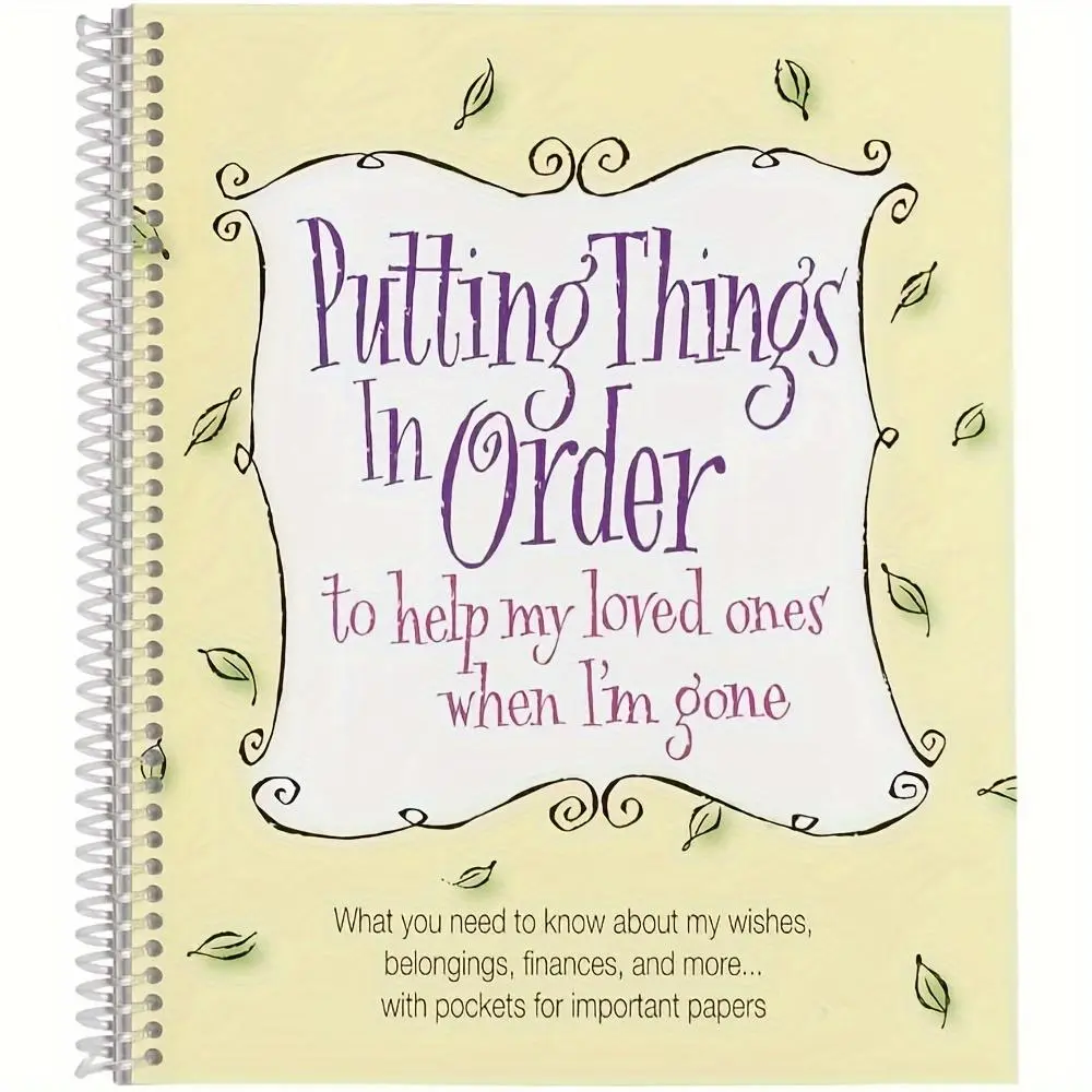 Putting Things in Order Writing Notebook, 1 Count Superhero Theme Adult Life Planning Spiral Notebook Journal, Personal Organizer for Home & Office