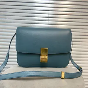 Pre-owned Celine Leather Crossbody Bags box medium blue 50153642