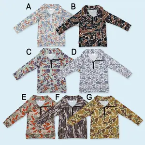 Camouflage kids long sleeve pullover