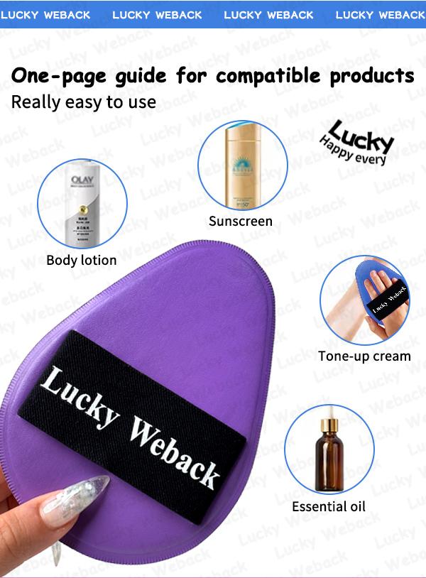 Weback Jumbo Body Puff – Super Soft, Quick Application, Saves Lotion & Oil, Easy to Clean for Body Lotion, Sunscreen