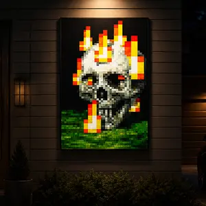 Minecraft Posters Buming ArtisticHigh-Quality Print,Gameposters, Anime posters, Vibrant ColorsRustic Charm Stunning Visuals TrendyFunny Wall Art Dorm Room DecorPixel Art for MC Fans - DecorationItems