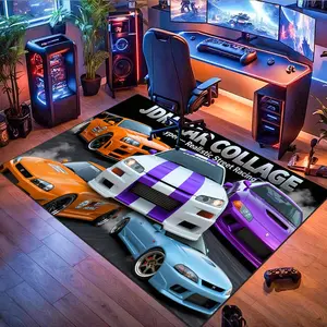 Street Racing Themed Rugs, Modern Abstract Rug, Personalized Home Décor, Entrance Mats, Porch, Game Room, Living Room, Bedroom, Garage, Music Room, Bar, and Arcade Area Rugs.