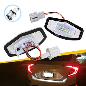 SJPACK 2X LED License Plate Light White 6000K for 2003-2017 Honda Accord Sedan 4-Door High Brightness Car Accessories