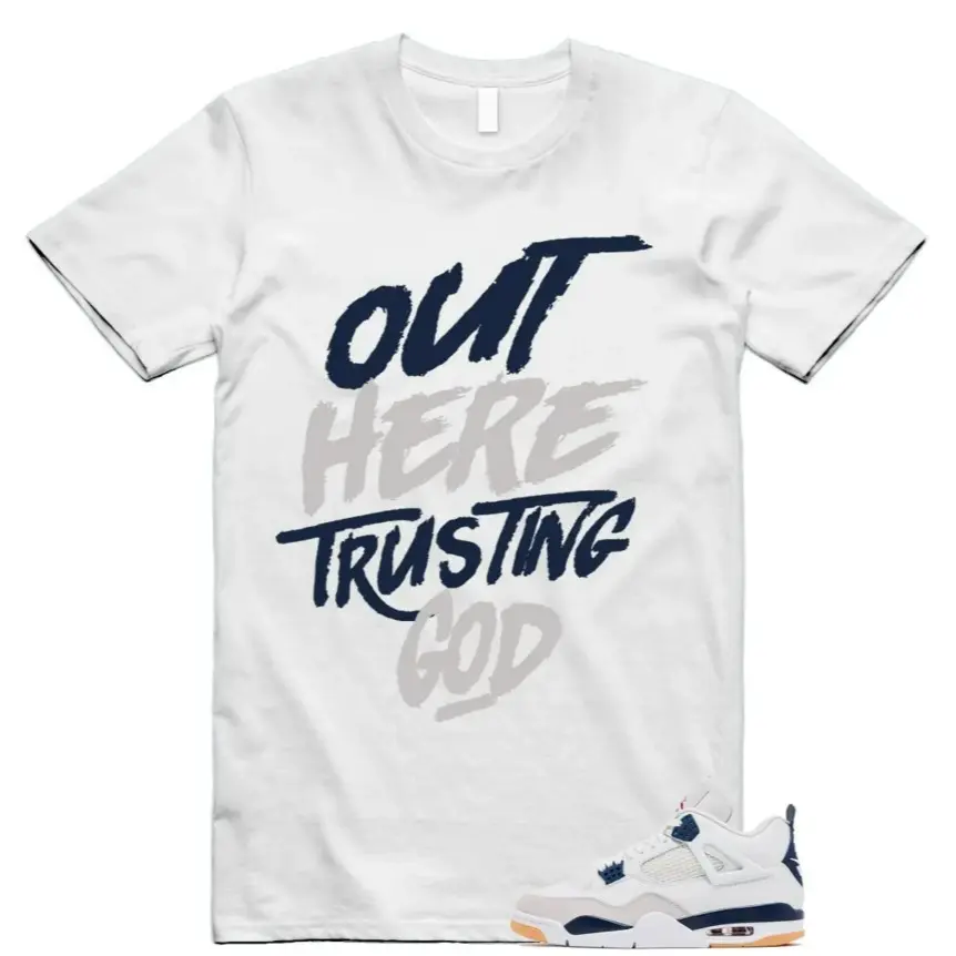 4 Navy SB Summit White Neutral Grey T Shirt Match TG, Navy SB 4s Outfit, Graphic Tees, Womenswear Top T-Shirt