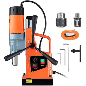 【Summervibes】VEVOR Magnetic Drill, 1550W 2" Boring Diameter, 2922lbf/13000N 500 RPM Portable Electric Mag Drill Press with Variable Speed, Drilling Machine for any Surface Home Improvement Industry Railway