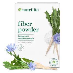 Nutrilite Fiber Powder 30 Stick Pack – Daily Prebiotic Fiber Supplement with Inulin for Gut Wellness Support