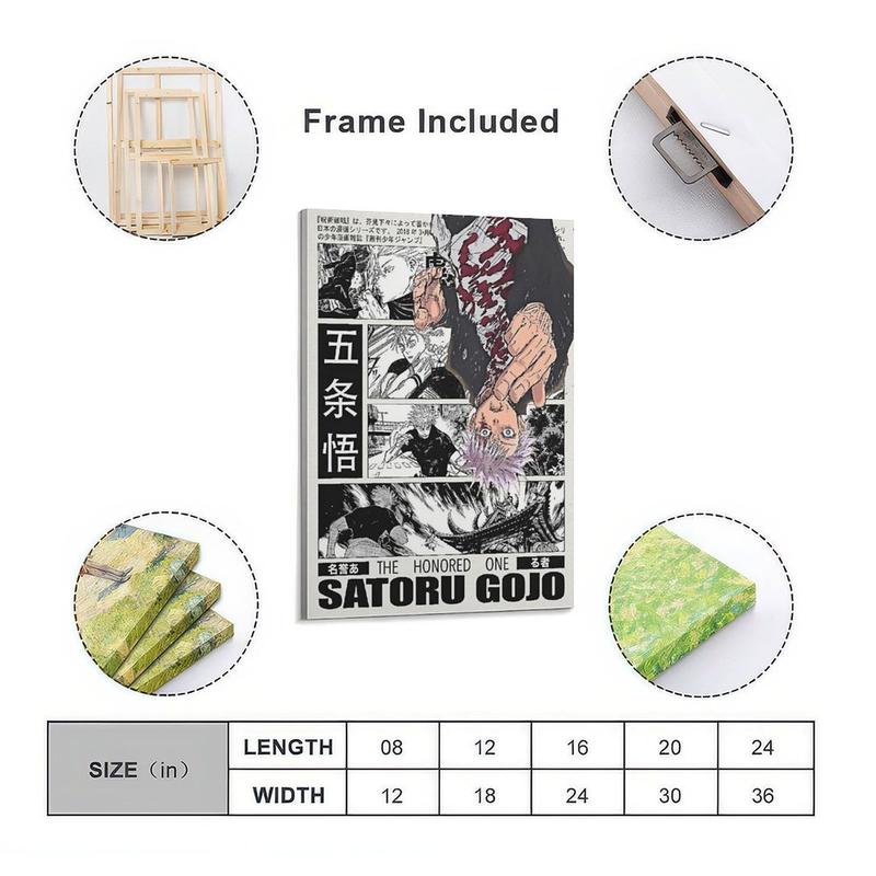 Perfect Anime Gift - Satoru Gojo Jujutsu Kaisen Wall Poster Print, Minimalist Manga Art  Home Decor, Birthday Present  JJK Fans for