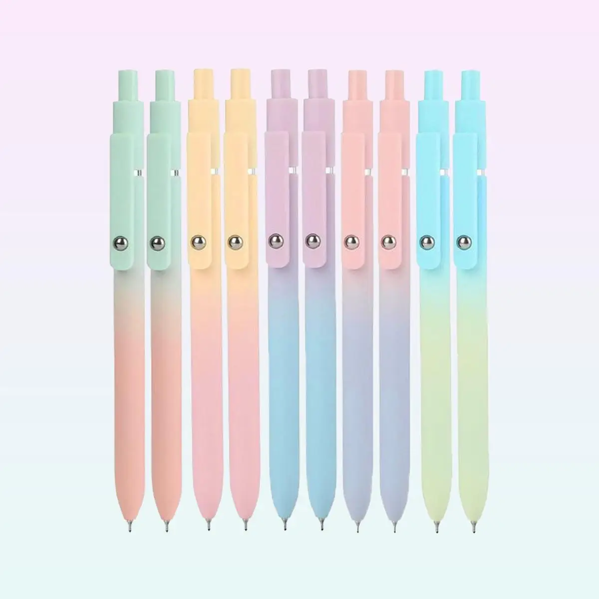 Gel Pen, 10pcs Portable Quick Dry Gel Pen, Smooth Writing Pen, Stationery Supplies for Home School Office, Gifts for Students