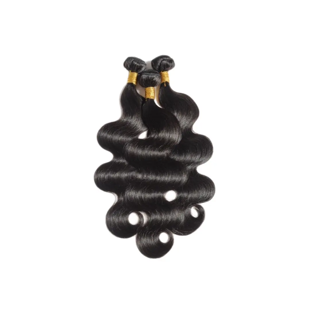 Body Wave Bundles Human Hair Brazilian Virgin Human Hair for Black Women 10A Grade Human Hair Weave Bundles 24, 26, 28Inch Body Wave Human Hair Bundles Hair Extensions Natural Color