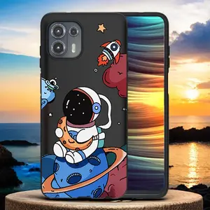 Cartoon Astronaut Pattern Phone Case, Decorative Phone Protector Cover, Protective Phone Cover, Phone Accessories Compatible for Motorola Moto G Stylus G Play G Power G 5G 2023 2022 G84 G13 G55 G Pure G15