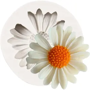 Chrysanthemum Flower  Mold Daisy Flower Fondant Cake Molds For Cake Decoration Cupcake Topper Candy  Sugar Craft Polymer Clay Gum Paste
