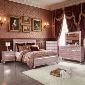 Avior Platform Bed with Tufted Headboard & Mirror Trim By FOA