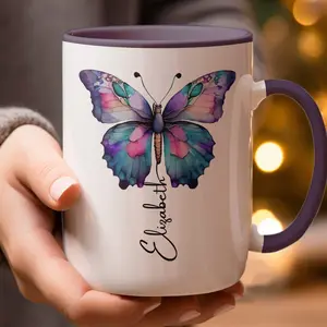 Butterfly Custom Name Mug Butterfly Lover Gift Butterfly Mug Butterfly Gift butterfly cup butterfly lovers gift butterfly coffee mug