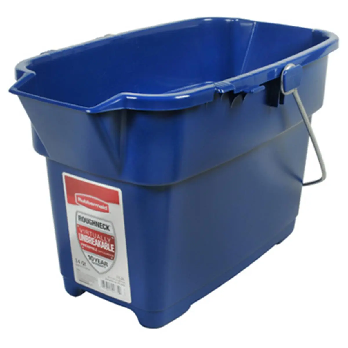 212 MAIN Rubbermaid 1793555 14 qt. Roughneck Bucket - Dark Blue, Heavy Duty Wire Bails