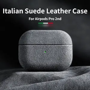Italian Suede Leather AirPods Pro 2 Case