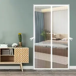 No-Drill Magnetic Screen Door Curtain, Heavy-Duty Insect Screen Door with Storage Buckle, Summer Fly-Proof, Self-Closing, Suitable for Various Occasions Such As Living Room Doors, Balcony Doors, Perfect For Pet Owners And Families