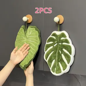 2pcs Multi-Functional Hand Towels, Super Absorbent Soft Kitchen & Bathroom Cloths, Skin-Friendly, Fade-Resistant, No Shedding