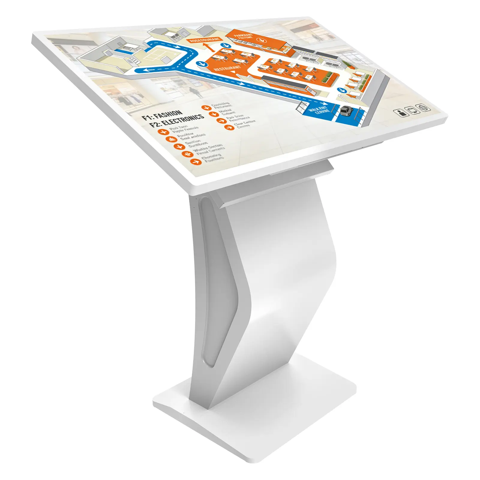 32Inch Touch Screen kiosk, Interactive LCD Touch Screen Digital Signage, K-Style Indoor Digital Signage, 10pt PCAP Display Signage, Android OS, Interactive Display for Mall Navigation/Self-Ordering/Advertising