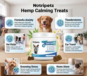 Hemp Dog Anxiety Chews | 120 Soft Calming Treats for Anxious Dogs | Vet-Recommended Stress Relief for Barking, Car Rides & Loud Noises