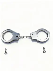 Silver Color Plastic Handcuffs, Party Exclusive, Party Supplies, Couple Gift, Role-Playing, Escape Room, Holiday Fun, Birthday Present, Costume Set, Accessories
