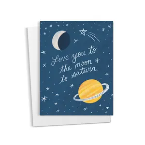 Love You to the Moon + Saturn Card