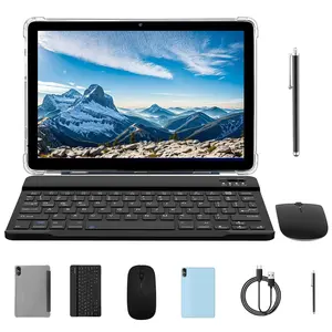 10.1 Inch Tablet PC with Bluetooth-compatible Keyboard Mouse Set, Octa-Core Processor, 16GB RAM, 64GB Storage, Ideal for Office and Learning