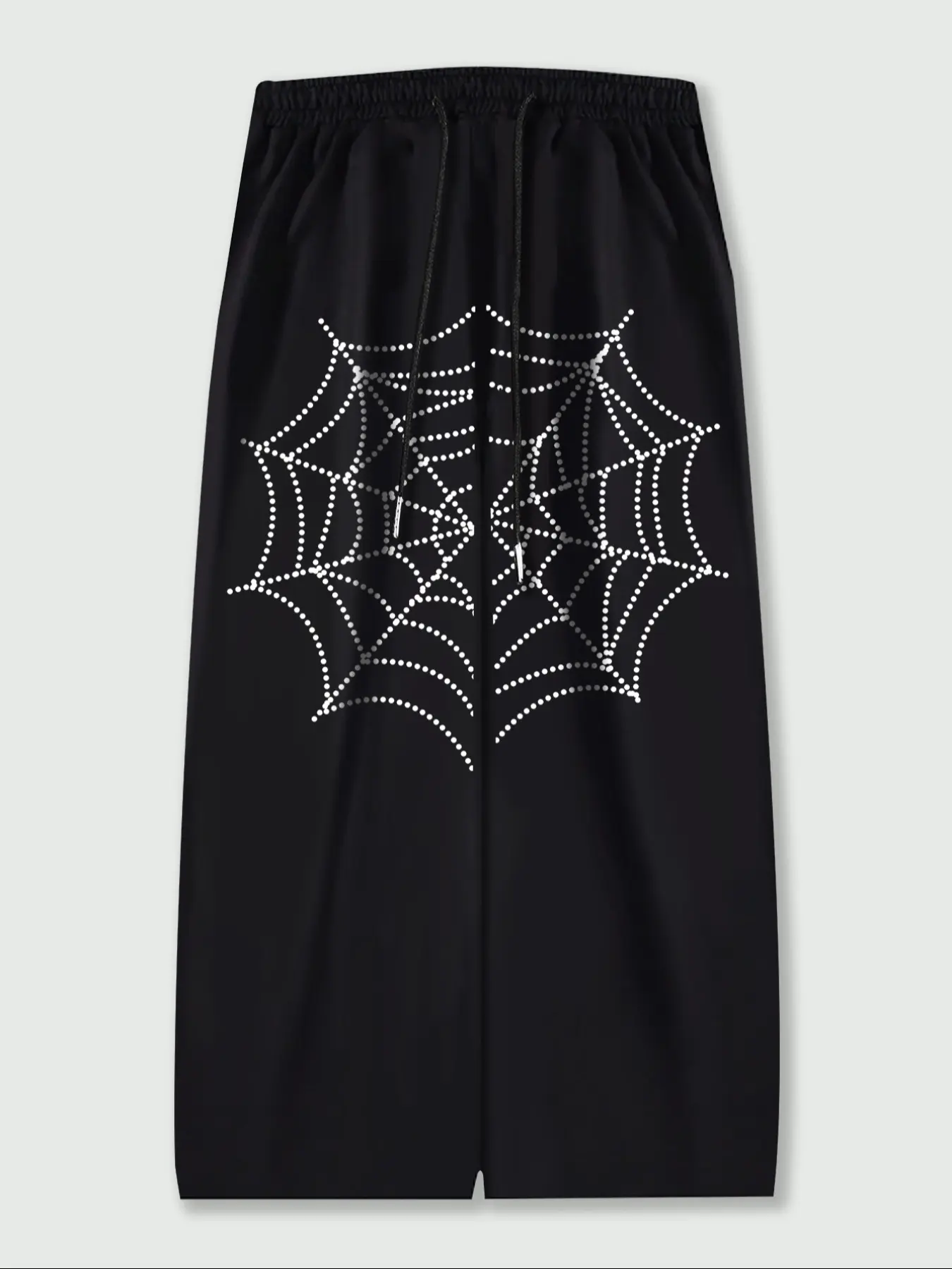 Men's Spider Web Print Jogger Pants, Halloween Casual Street Style, Fitted All-Season Sports Wear, Fashion Essential for Trendy Guys