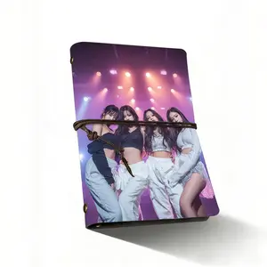 A6 Composition Notebook, 80 Sheets Premium Thick Paper, Tethered Closure, Creative Idol Group Design, Ideal for Notes & Sketches