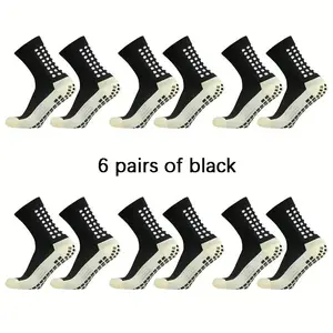 Lpxpass All-Season Soccer Socks – Unisex 3/6/10 Pairs, Cushioned, Breathable & Non-Slip Silicone Grip Socks for Football, Training & Outdoor Sports