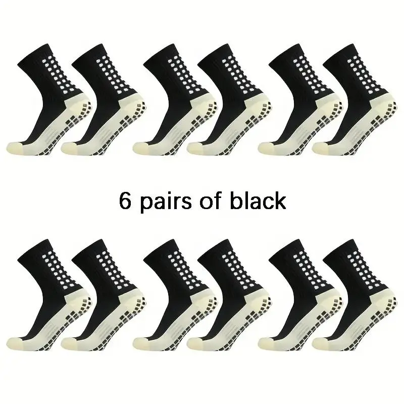 Lpxpass All-Season Soccer Socks, 3/6/10 Unisex Soft Breathable Sock Packs with Cushioned Non-Slip Grip for Football & Training, Soft Breathable Socks