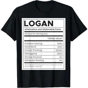 Logan Nutrition Information, Problem Solving Hard Work T-Shirt