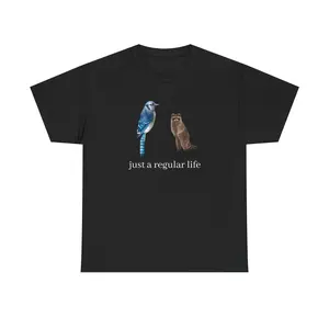 Blue Jay and Raccoon T-Shirt |   just a regular life