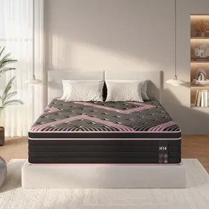 Plush King Mattress, 14 Inch Extra Firm King Size(Upgraded Enhanced) Plush Hybrid Mattress, Extra Lumbar Support,Back Pain Relief,Cool Sleep&with Firm Foam Encased Edge, Fiberglass-Free